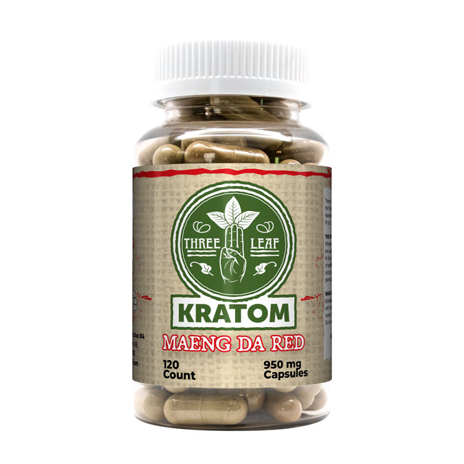 Three Leaf Maeng Da Red Kratom Capsules