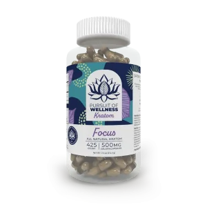 pursuit of wellness focus kratom capsules