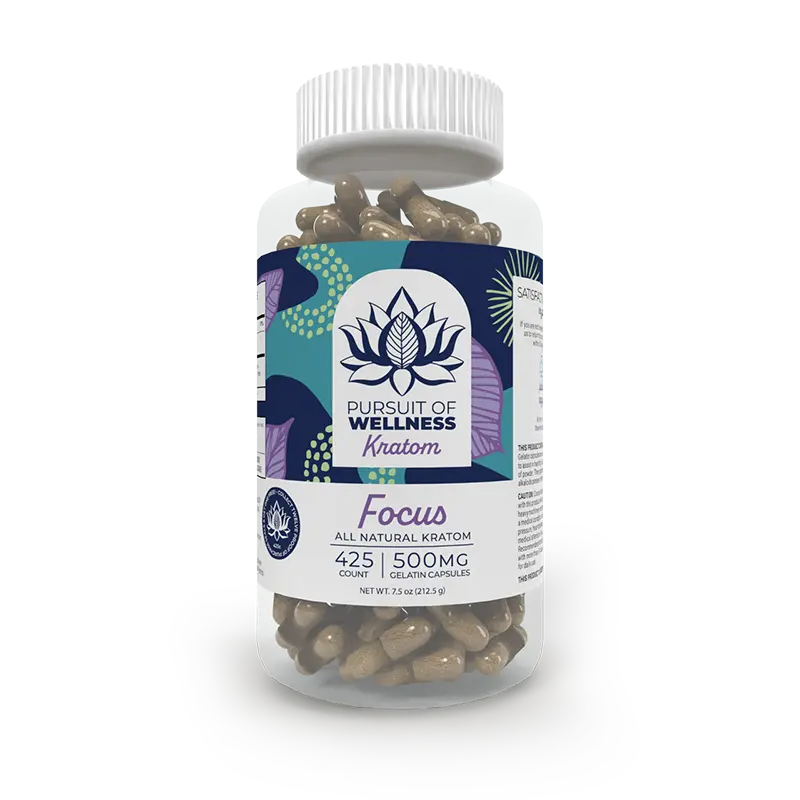 focus-425 pursuit of wellness focus kratom capsules